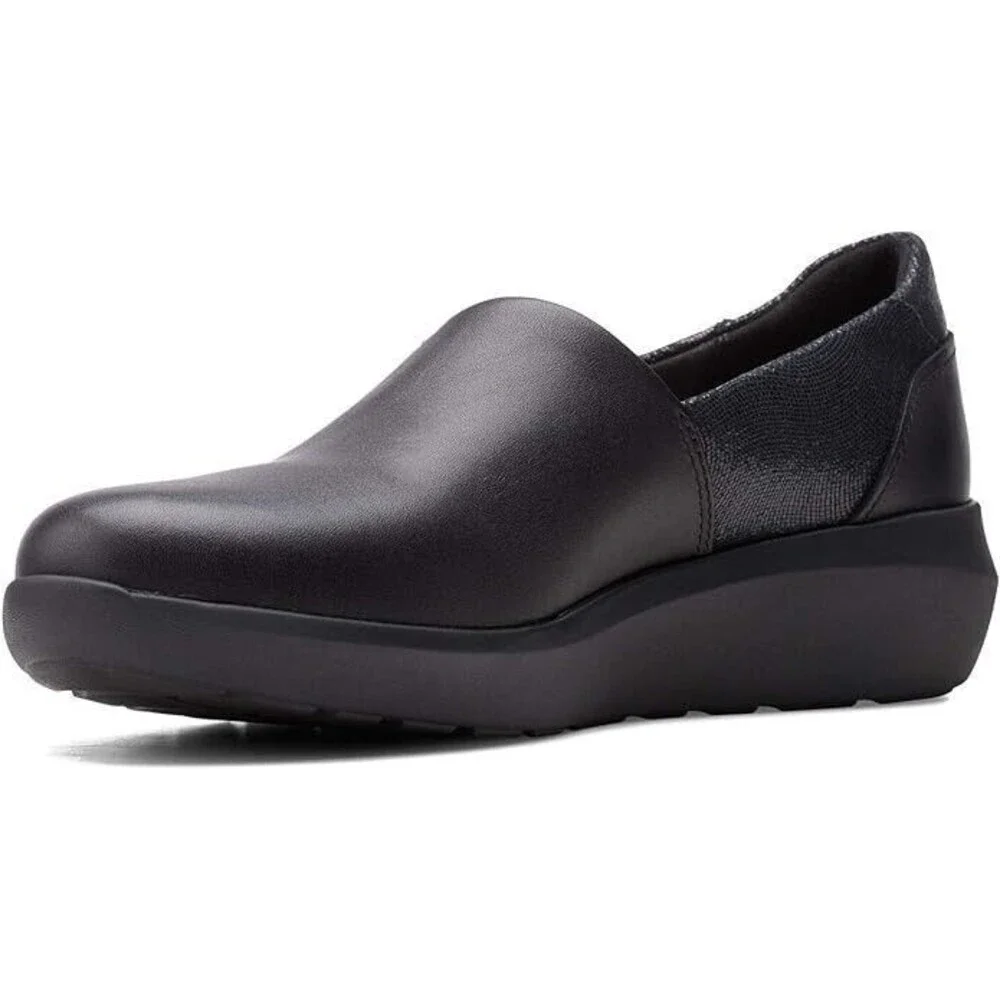 Clarks Kayleigh Loafers Slip On Comfort Black Leather Flats Women’s 9M/40 career